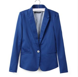   Womens A Buckle Slim Casual Candy Colors Suit Jacket Blazers L