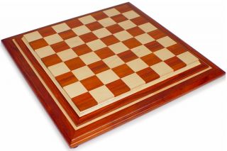 African Paduak & Maple Chess Board   2.5 Squares