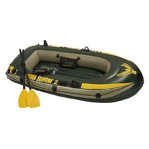 Intex Seahawk 2 Boat Set Inflatable Boating Rafting 2 Person Fishing 