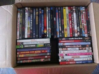 Lot of 47 DVDs w cases Personal Collection Blockbuster Mint True Blood 