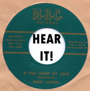 Rockabilly Repro Bobby Lawson If You Want My Lovin MRC