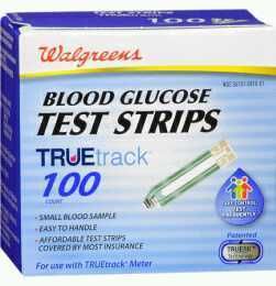 100 truetrack blood glucose test strips nib