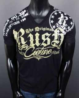 Mens Rush Couture T Shirt Collective with Studs Jersey Shore