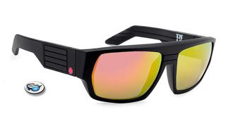New Spy Blok Sunglasses Matte Black Frame Multi Layer Mirror Lens 