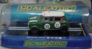 Scalextric 132 Scale Analog Slot Car Morris Mini   Bob Holden Racing