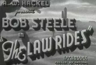 The Law Rides DVD 1936 Bob Steele RARE Western Harley Wood