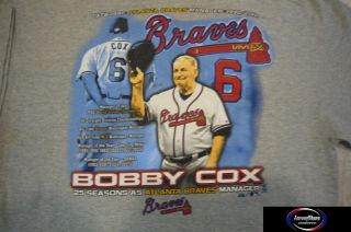 Atlanta Braves BOBBY COX Baseball Jersey Shirt MEDIUM