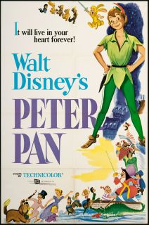 Peter Pan 1976 re Release U s One Sheet Movie Poster