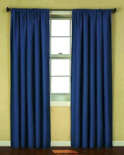   Eclipse 42 x 84 Panel Denim Blue Blackout Drape Curtain NIP