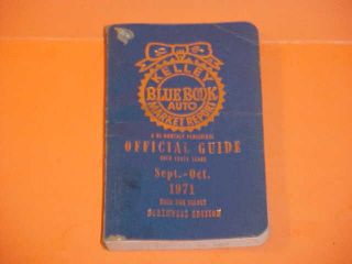   Blue Book New Used Car Auto Prices Value Guide Book 9 10 71