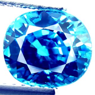 75ct RARE Dazzling Natural Earth Mined Blue Zircon Flawless 