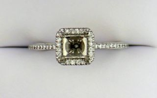 Blue Nile Halo Diamond Platinum Engagement Ring Setting $2 500