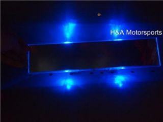 Rear View Mirror Blue LEDs Rhino Golf Cart Yamaha UTV Club Car Buggy 