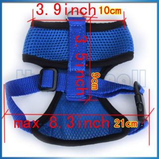   superstore dog pet soft mesh safety harness vest clothes m blue