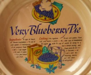 ceramic very blueberry pie plate universal trumps euc