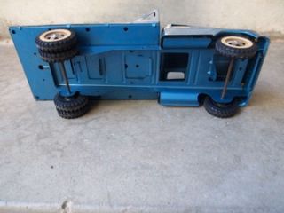 Vintage Tonka Toys Mound Minnisota Blue Flat Bed Truck Nice Streight 