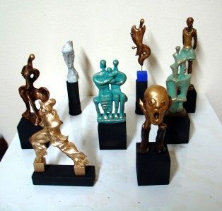 MOORE,MUNCH,DEGAS,DALI,BRANCUSI,BOCCIONI,GIACOMETTI  ACEO SCULPTURES 