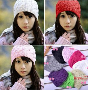 Cute Warmer Crochet Knitting Wool Plait Beanie Cap Hat