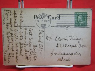 1911 Postcard Baseball Game Bluffton Babes Indiana Team Everett Scott 