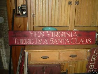 Yes Virginia There Is A Santa Claus Sign Wood Christmas