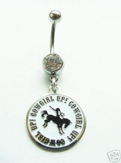   Text Horse Cowboy Navel Belly Button Ring Body Jewelry Piercing