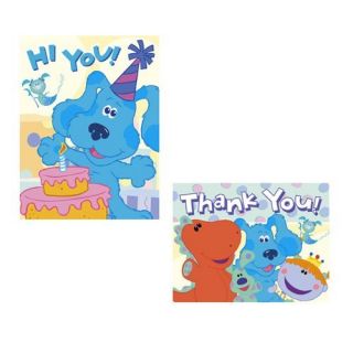 BLUES CLUES INVITATIONS & THANK YOU CARD ~ Party Supplies