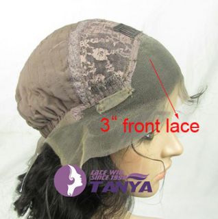 Full Front Lace Wig 16 Loose Body Wave Indian Remy Human Hair 1B 30 