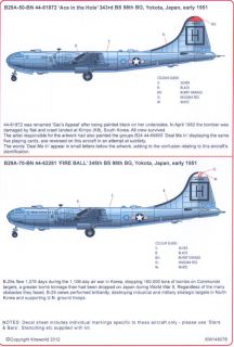Kits World Decals 1/48 BOEING B 29 SUPERFORTRESS 98th Bomb Group