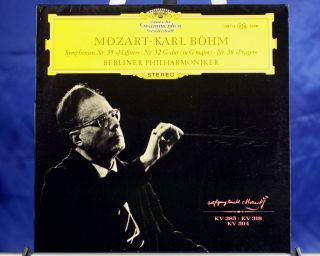 Karl Bohm Berlin Philharmonic Brahms Mozart Sym 32 35 38 DGG 138112 LP 