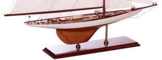 Handcrafted Columbia 1899 Wooden Americas Cup Model 29.5