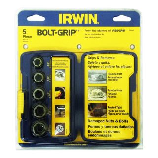 IRWIN 394001 Bolt Grip™ Damaged Screw/Bolt Remover 5 PC Set