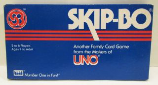 SKIP BO 1980 FAMILY CARD GAME FROM THE MAKERS OF UNO~UNUSED W/ SEALED 