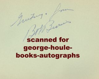 signed and inscribed greetings from bob burns
