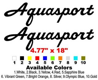  Classic Aquasport Boat Decals 4 77"X18"