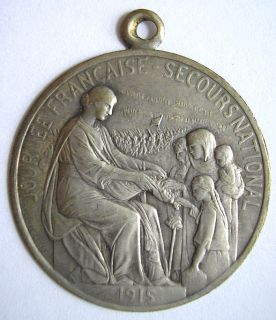 Vintage French Medal Journee Secours National 1915 2