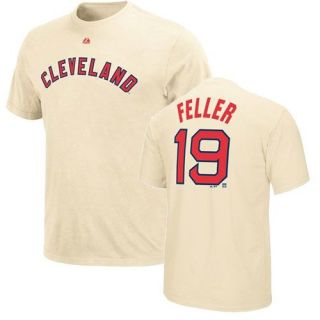 Bob Feller Cleveland Indians Cooperstown Player Jersey T Shirt Mens 
