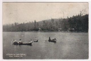 Boating Lake Sabula Dubois Pennsylvania 1908 Postcard