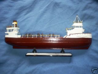 Edmund Fitzgerald Wood Assembled Model Ore Boat 16Long