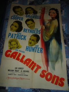   ORG Movie Poster One Sheet 1940 Jackie Cooper Bonita Granville