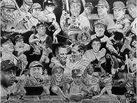 Wall of Fame Baseball Stars Robert Stephen Simon Litho