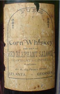 bob simmon s showed this unembossed green quart cylinder whiskey with 