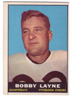 1961 Topps 104 Bobby Layne Pittsburgh Steelers