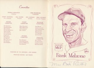 1960 Baseball Writers Dinner Program Signed by Loads of HOFs 