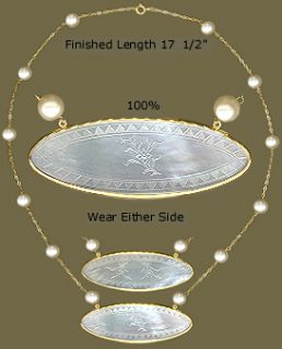   12 Pearl Necklace Antique Chinese Mother OPearl Game Counter
