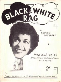    WHITE RAG ARRANGED RECORDED BY WINIFRED ATWELL WRITTEN BY G BOTSFORD