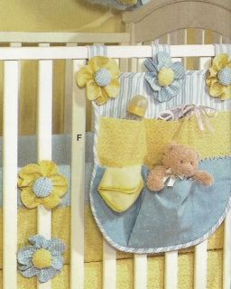 Simplicity 3795 Pattern Baby Crib Quilt Pillow Canopy Organizer Bumper 