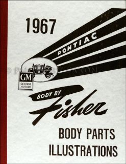 1967 Tempest LeMans GTO Body Parts Illustration Manual