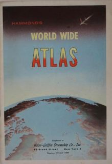 1955 Boise Griffin Steamship Co World Atlas Color Maps