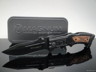 Superior New Boker Magnum Midnight Star Folder Pocket Knife Authentic 