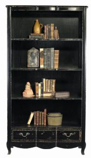 New Bookcase Reproduction Black Weathered Black American Oak Open 